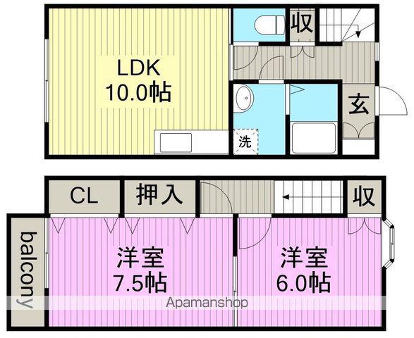 SEJOURⅡ(2LDK/1階)の間取り写真
