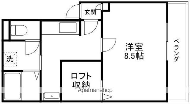 ASTY妙法寺A棟(1K/2階)の間取り写真