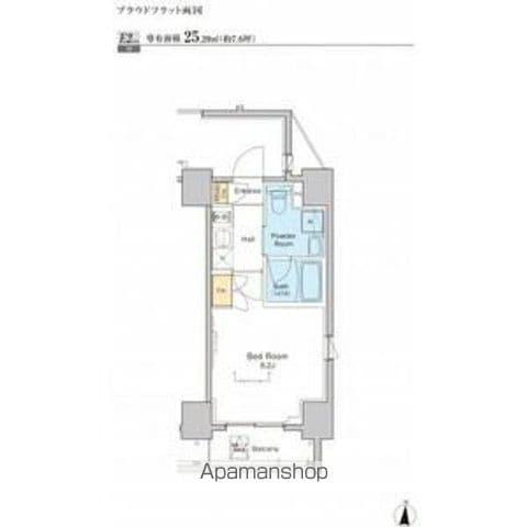 プラウドフラット両国(1K/13階)の間取り写真