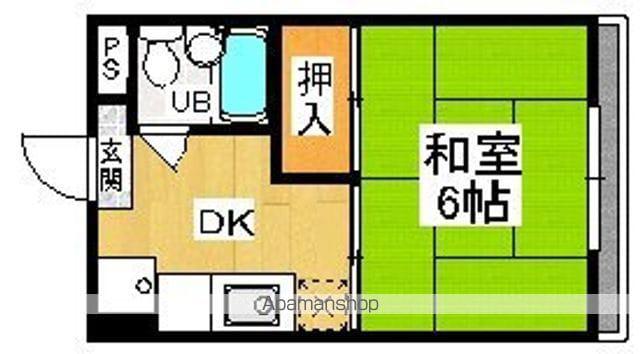 我孫子グランドハイツⅡ(1K/4階)の間取り写真