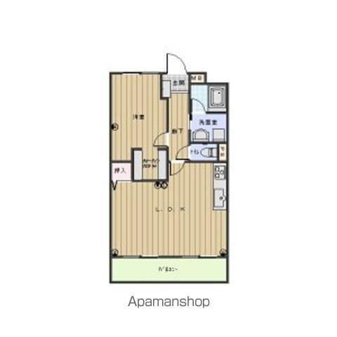向陽ハイム(1LDK/3階)の間取り写真