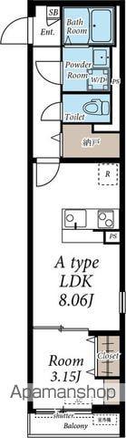 CHEZREVE(1LDK/2階)の間取り写真