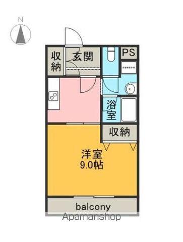 MAISONEPOCH相生(1K/1階)の間取り写真