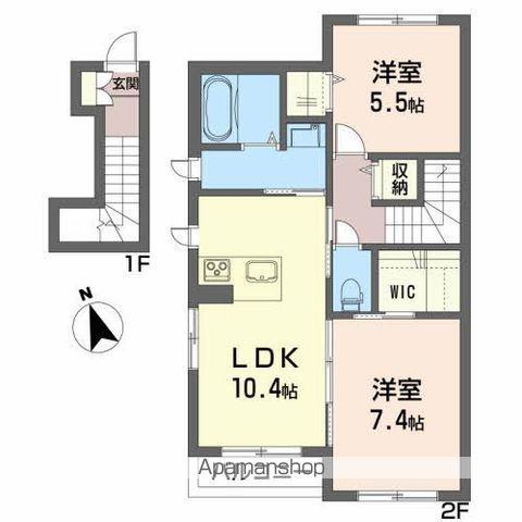 LA MAISON NOA(2LDK/2階)の間取り写真
