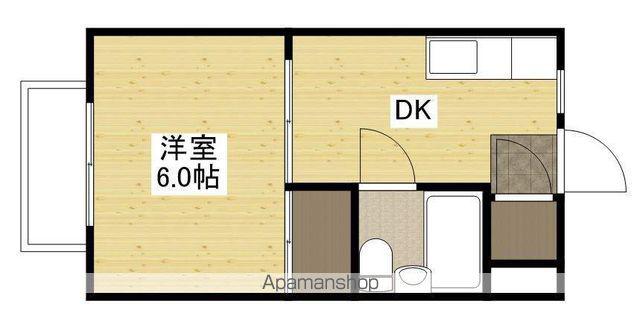 野地ハイツ(1DK/3階)の間取り写真