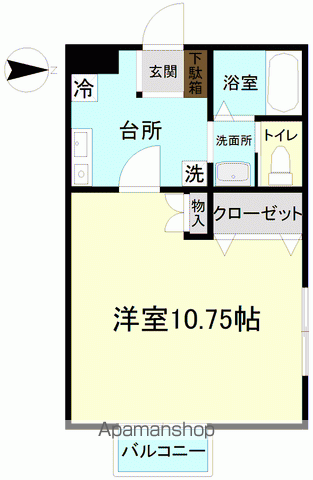 FELIZ(1K/1階)の間取り写真