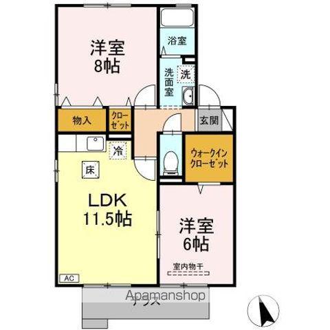 UNIT・8 AB(2LDK/1階)の間取り写真