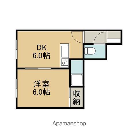 セブンエステート(1DK/2階)の間取り写真