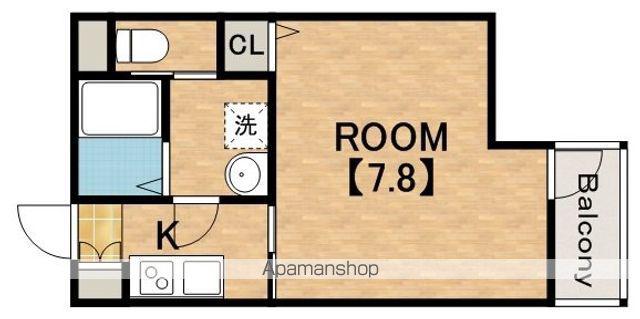 プレサンス谷町QUATRE(1K/2階)の間取り写真