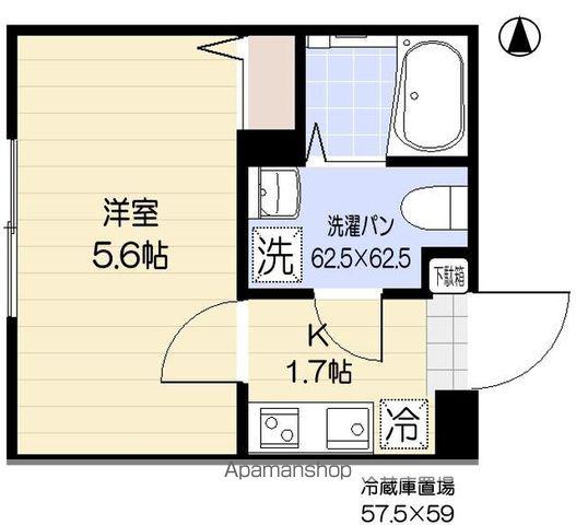 エクセラン吾妻橋(1K/1階)の間取り写真