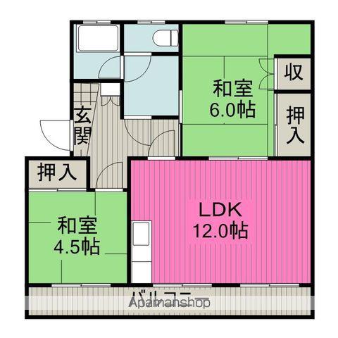 コーポ隅田(2LDK/3階)の間取り写真