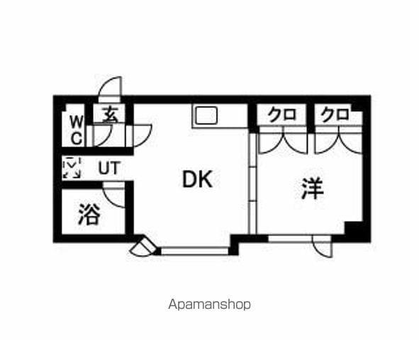ニュープログレスビル(1LDK/2階)の間取り写真