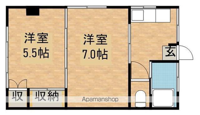 コーポ直野(2K/2階)の間取り写真