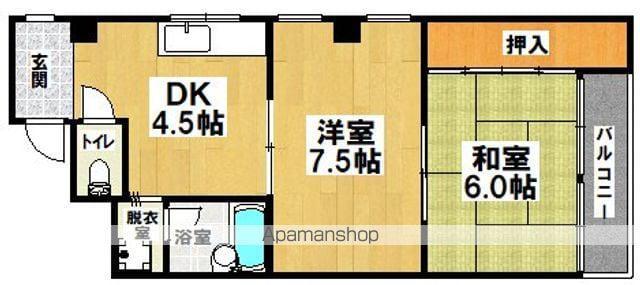 保田レジデンス(2DK/3階)の間取り写真