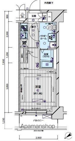 メインステージ亀戸(1K/4階)の間取り写真