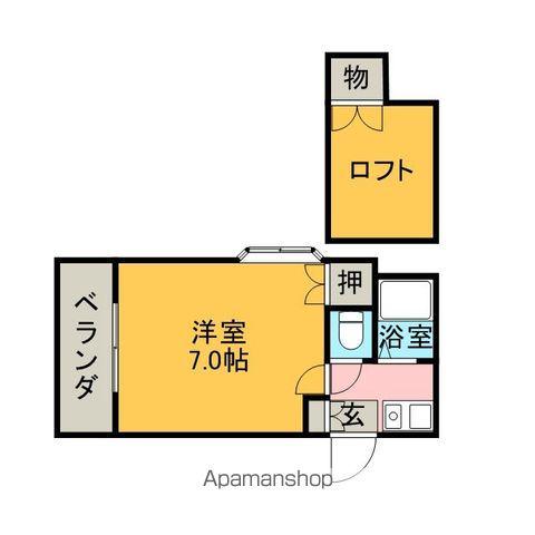 ユーライフ香住ヶ丘(1K/1階)の間取り写真