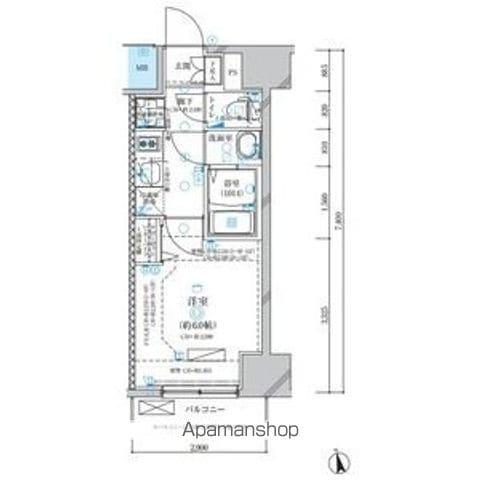 ディアレイシャス名古屋浄心(1K/8階)の間取り写真