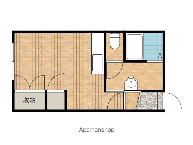 メゾンドフラッシュ富岡(ワンルーム/2階)の間取り写真