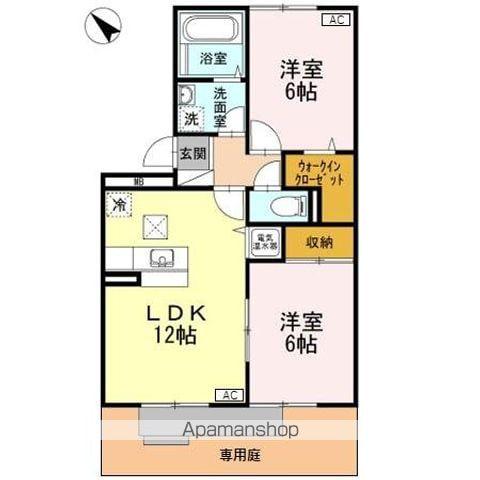 コンフォール・カメリア(2LDK/1階)の間取り写真