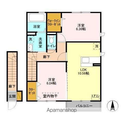 ソウソウ・ソンケン・リュウビ ソンケン(2LDK/2階)の間取り写真