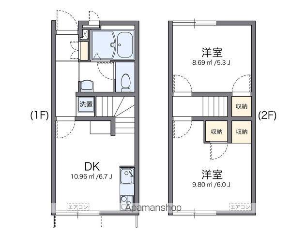 レオパレス福泊B(2DK/1階)の間取り写真