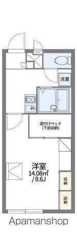 レオパレスコマンダー(1K/1階)の間取り写真