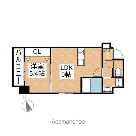 RAFFLE CHIHAYA(1LDK/3階)の間取り写真