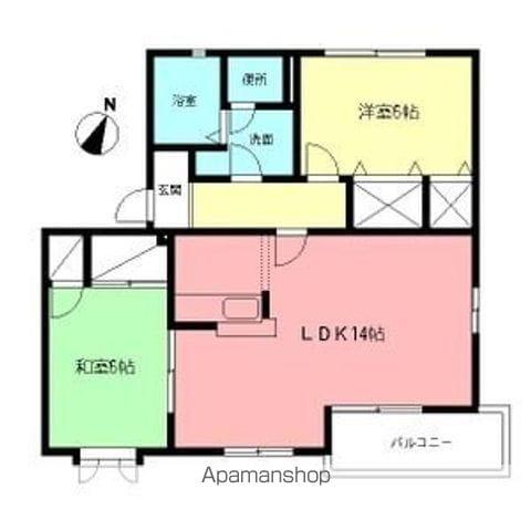 アムール3(2LDK/2階)の間取り写真
