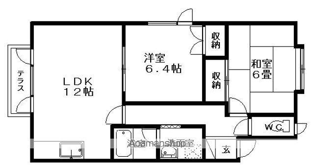 ドエル144(2LDK/1階)の間取り写真