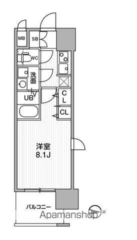 LA DOUCEUR黒川Ⅱ(1K/10階)の間取り写真