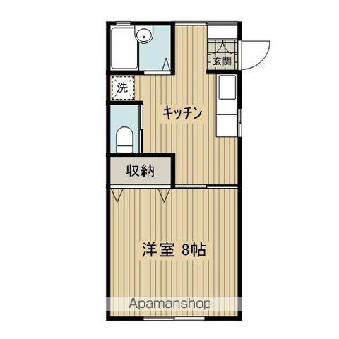 CASAやまたつⅢ(1K/1階)の間取り写真