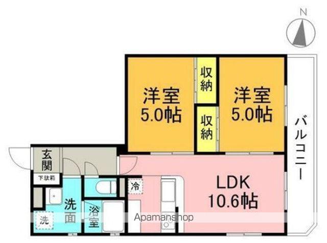 SETTLE J(2LDK/3階)の間取り写真