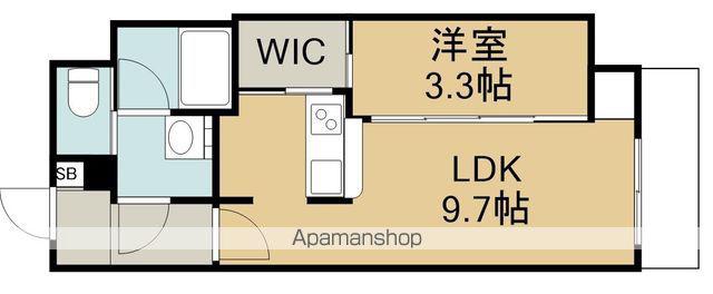 SUGAR HILLS OZONE TERRACE(1LDK/4階)の間取り写真
