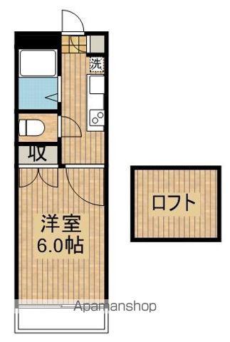 あいらんど花繰 B棟(1K/1階)の間取り写真