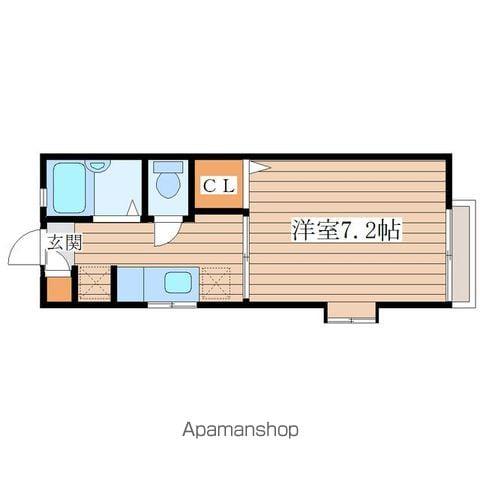 ドミールHAMADA(1K/1階)の間取り写真