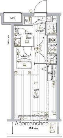 THE PREMIUM CUBE G 大崎(1K/5階)の間取り写真