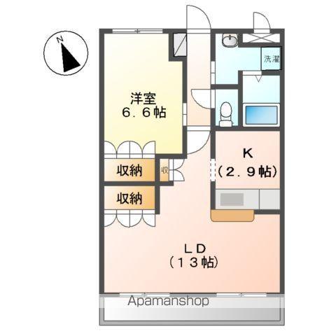 SUN COURT ITAYA(1LDK/2階)の間取り写真
