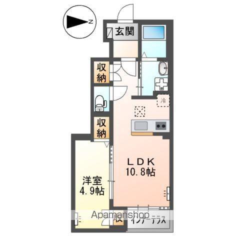 エルシオンⅡ(1LDK/1階)の間取り写真