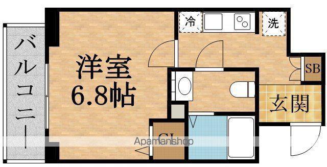 EXEOSAKA JO イースト(1K/11階)の間取り写真