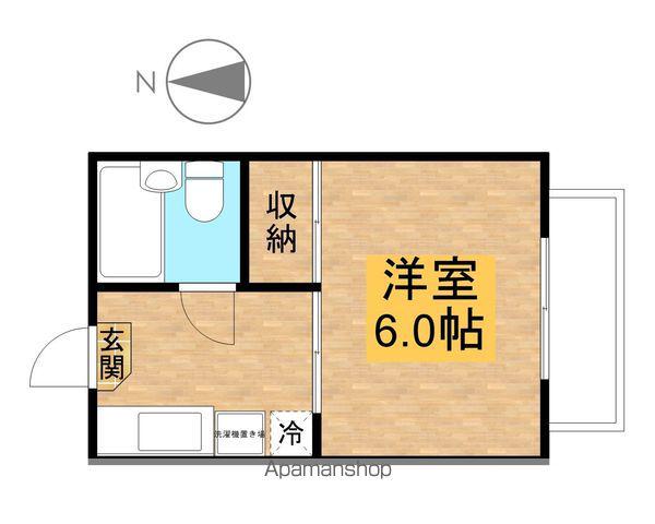 近江鉄道八日市線 八日市駅 バス乗車時間:13分 中小路バス停で下車 徒歩4分 2階建 築37年(1K/2階)の間取り写真