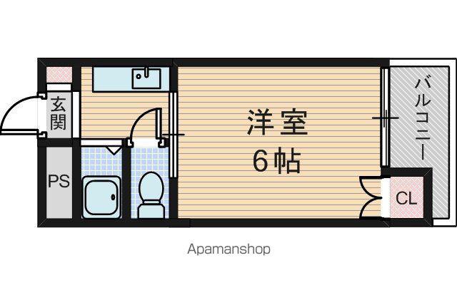 エクトⅠ(1K/2階)の間取り写真