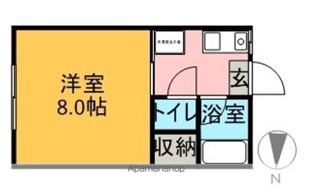 福田ハイツ(1K/2階)の間取り写真