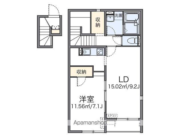 レオネクストオリーブ(1LDK/2階)の間取り写真