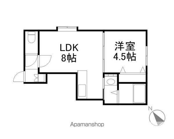 クラージュ16(1LDK/2階)の間取り写真