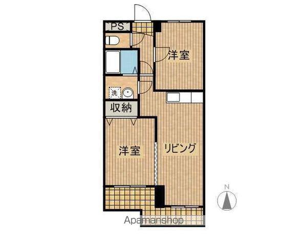 レジデンス霧島(2DK/6階)の間取り写真