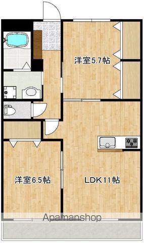 クロノス52鶴羽田(2LDK/1階)の間取り写真