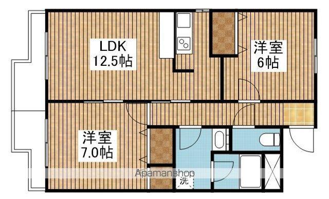 アルエット(2LDK/3階)の間取り写真