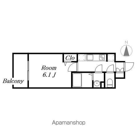 プレサンス太閤通ファシール(1K/4階)の間取り写真