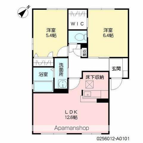 パークサイト1(2LDK/1階)の間取り写真