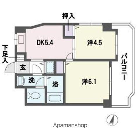 アヴァンセ平尾(2DK/3階)の間取り写真